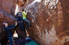 Bouldering in Hueco Tanks on 02/14/2020 with Blue Lizard Climbing and Yoga

Filename: SRM_20200214_1341330.jpg
Aperture: f/4.5
Shutter Speed: 1/250
Body: Canon EOS-1D Mark II
Lens: Canon EF 16-35mm f/2.8 L