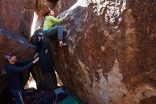 Bouldering in Hueco Tanks on 02/14/2020 with Blue Lizard Climbing and Yoga

Filename: SRM_20200214_1341390.jpg
Aperture: f/5.0
Shutter Speed: 1/250
Body: Canon EOS-1D Mark II
Lens: Canon EF 16-35mm f/2.8 L