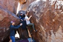 Bouldering in Hueco Tanks on 02/14/2020 with Blue Lizard Climbing and Yoga

Filename: SRM_20200214_1343100.jpg
Aperture: f/4.0
Shutter Speed: 1/250
Body: Canon EOS-1D Mark II
Lens: Canon EF 16-35mm f/2.8 L