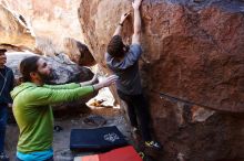 Bouldering in Hueco Tanks on 02/14/2020 with Blue Lizard Climbing and Yoga

Filename: SRM_20200214_1351090.jpg
Aperture: f/5.0
Shutter Speed: 1/250
Body: Canon EOS-1D Mark II
Lens: Canon EF 16-35mm f/2.8 L