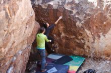 Bouldering in Hueco Tanks on 02/14/2020 with Blue Lizard Climbing and Yoga

Filename: SRM_20200214_1354480.jpg
Aperture: f/4.0
Shutter Speed: 1/250
Body: Canon EOS-1D Mark II
Lens: Canon EF 16-35mm f/2.8 L