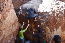 Bouldering in Hueco Tanks on 02/14/2020 with Blue Lizard Climbing and Yoga

Filename: SRM_20200214_1358210.jpg
Aperture: f/5.0
Shutter Speed: 1/250
Body: Canon EOS-1D Mark II
Lens: Canon EF 16-35mm f/2.8 L