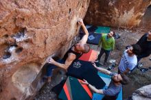 Bouldering in Hueco Tanks on 02/14/2020 with Blue Lizard Climbing and Yoga

Filename: SRM_20200214_1401450.jpg
Aperture: f/5.0
Shutter Speed: 1/250
Body: Canon EOS-1D Mark II
Lens: Canon EF 16-35mm f/2.8 L