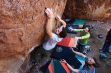 Bouldering in Hueco Tanks on 02/14/2020 with Blue Lizard Climbing and Yoga

Filename: SRM_20200214_1402450.jpg
Aperture: f/5.0
Shutter Speed: 1/250
Body: Canon EOS-1D Mark II
Lens: Canon EF 16-35mm f/2.8 L