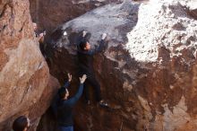 Bouldering in Hueco Tanks on 02/14/2020 with Blue Lizard Climbing and Yoga

Filename: SRM_20200214_1404400.jpg
Aperture: f/5.6
Shutter Speed: 1/250
Body: Canon EOS-1D Mark II
Lens: Canon EF 16-35mm f/2.8 L