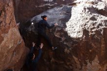 Bouldering in Hueco Tanks on 02/14/2020 with Blue Lizard Climbing and Yoga

Filename: SRM_20200214_1404540.jpg
Aperture: f/8.0
Shutter Speed: 1/250
Body: Canon EOS-1D Mark II
Lens: Canon EF 16-35mm f/2.8 L