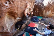 Bouldering in Hueco Tanks on 02/14/2020 with Blue Lizard Climbing and Yoga

Filename: SRM_20200214_1408000.jpg
Aperture: f/4.5
Shutter Speed: 1/250
Body: Canon EOS-1D Mark II
Lens: Canon EF 16-35mm f/2.8 L