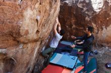 Bouldering in Hueco Tanks on 02/14/2020 with Blue Lizard Climbing and Yoga

Filename: SRM_20200214_1409280.jpg
Aperture: f/5.0
Shutter Speed: 1/250
Body: Canon EOS-1D Mark II
Lens: Canon EF 16-35mm f/2.8 L