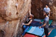 Bouldering in Hueco Tanks on 02/14/2020 with Blue Lizard Climbing and Yoga

Filename: SRM_20200214_1410550.jpg
Aperture: f/3.5
Shutter Speed: 1/500
Body: Canon EOS-1D Mark II
Lens: Canon EF 16-35mm f/2.8 L