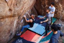 Bouldering in Hueco Tanks on 02/14/2020 with Blue Lizard Climbing and Yoga

Filename: SRM_20200214_1411450.jpg
Aperture: f/3.5
Shutter Speed: 1/500
Body: Canon EOS-1D Mark II
Lens: Canon EF 16-35mm f/2.8 L