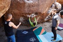 Bouldering in Hueco Tanks on 02/14/2020 with Blue Lizard Climbing and Yoga

Filename: SRM_20200214_1443040.jpg
Aperture: f/4.5
Shutter Speed: 1/320
Body: Canon EOS-1D Mark II
Lens: Canon EF 16-35mm f/2.8 L