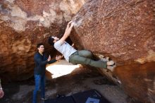 Bouldering in Hueco Tanks on 02/14/2020 with Blue Lizard Climbing and Yoga

Filename: SRM_20200214_1451280.jpg
Aperture: f/5.0
Shutter Speed: 1/320
Body: Canon EOS-1D Mark II
Lens: Canon EF 16-35mm f/2.8 L