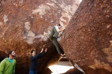 Bouldering in Hueco Tanks on 02/14/2020 with Blue Lizard Climbing and Yoga

Filename: SRM_20200214_1452130.jpg
Aperture: f/6.3
Shutter Speed: 1/250
Body: Canon EOS-1D Mark II
Lens: Canon EF 16-35mm f/2.8 L