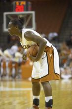 The lady longhorns defeated the Oral Roberts University's (ORU) Golden Eagles 79-40 Saturday night.

Filename: SRM_20061125_1348141.jpg
Aperture: f/2.8
Shutter Speed: 1/400
Body: Canon EOS-1D Mark II
Lens: Canon EF 80-200mm f/2.8 L