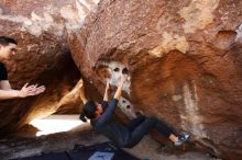 Bouldering in Hueco Tanks on 02/14/2020 with Blue Lizard Climbing and Yoga

Filename: SRM_20200214_1455070.jpg
Aperture: f/4.5
Shutter Speed: 1/250
Body: Canon EOS-1D Mark II
Lens: Canon EF 16-35mm f/2.8 L