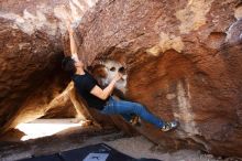 Bouldering in Hueco Tanks on 02/14/2020 with Blue Lizard Climbing and Yoga

Filename: SRM_20200214_1457420.jpg
Aperture: f/4.5
Shutter Speed: 1/250
Body: Canon EOS-1D Mark II
Lens: Canon EF 16-35mm f/2.8 L