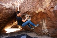 Bouldering in Hueco Tanks on 02/14/2020 with Blue Lizard Climbing and Yoga

Filename: SRM_20200214_1457450.jpg
Aperture: f/4.5
Shutter Speed: 1/250
Body: Canon EOS-1D Mark II
Lens: Canon EF 16-35mm f/2.8 L