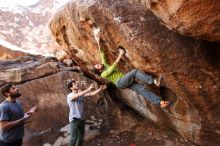 Bouldering in Hueco Tanks on 02/14/2020 with Blue Lizard Climbing and Yoga

Filename: SRM_20200214_1512010.jpg
Aperture: f/5.0
Shutter Speed: 1/250
Body: Canon EOS-1D Mark II
Lens: Canon EF 16-35mm f/2.8 L