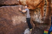 Bouldering in Hueco Tanks on 02/14/2020 with Blue Lizard Climbing and Yoga

Filename: SRM_20200214_1518270.jpg
Aperture: f/3.2
Shutter Speed: 1/250
Body: Canon EOS-1D Mark II
Lens: Canon EF 16-35mm f/2.8 L