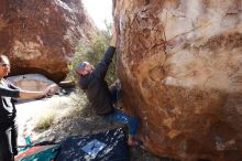 Bouldering in Hueco Tanks on 02/14/2020 with Blue Lizard Climbing and Yoga

Filename: SRM_20200214_1518530.jpg
Aperture: f/6.3
Shutter Speed: 1/250
Body: Canon EOS-1D Mark II
Lens: Canon EF 16-35mm f/2.8 L