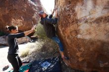 Bouldering in Hueco Tanks on 02/14/2020 with Blue Lizard Climbing and Yoga

Filename: SRM_20200214_1519010.jpg
Aperture: f/7.1
Shutter Speed: 1/250
Body: Canon EOS-1D Mark II
Lens: Canon EF 16-35mm f/2.8 L