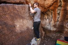 Bouldering in Hueco Tanks on 02/14/2020 with Blue Lizard Climbing and Yoga

Filename: SRM_20200214_1520390.jpg
Aperture: f/3.2
Shutter Speed: 1/250
Body: Canon EOS-1D Mark II
Lens: Canon EF 16-35mm f/2.8 L