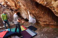 Bouldering in Hueco Tanks on 02/14/2020 with Blue Lizard Climbing and Yoga

Filename: SRM_20200214_1521290.jpg
Aperture: f/4.0
Shutter Speed: 1/250
Body: Canon EOS-1D Mark II
Lens: Canon EF 16-35mm f/2.8 L