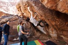 Bouldering in Hueco Tanks on 02/14/2020 with Blue Lizard Climbing and Yoga

Filename: SRM_20200214_1521390.jpg
Aperture: f/5.0
Shutter Speed: 1/250
Body: Canon EOS-1D Mark II
Lens: Canon EF 16-35mm f/2.8 L