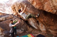 Bouldering in Hueco Tanks on 02/14/2020 with Blue Lizard Climbing and Yoga

Filename: SRM_20200214_1521590.jpg
Aperture: f/5.0
Shutter Speed: 1/250
Body: Canon EOS-1D Mark II
Lens: Canon EF 16-35mm f/2.8 L