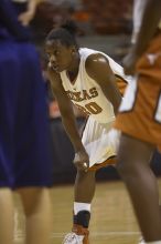 Guard Erneisha Bailey, #20.  The lady longhorns defeated the Oral Roberts University's (ORU) Golden Eagles 79-40 Saturday night.

Filename: SRM_20061125_1350386.jpg
Aperture: f/2.8
Shutter Speed: 1/400
Body: Canon EOS-1D Mark II
Lens: Canon EF 80-200mm f/2.8 L