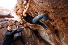 Bouldering in Hueco Tanks on 02/14/2020 with Blue Lizard Climbing and Yoga

Filename: SRM_20200214_1524310.jpg
Aperture: f/4.5
Shutter Speed: 1/250
Body: Canon EOS-1D Mark II
Lens: Canon EF 16-35mm f/2.8 L