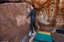 Bouldering in Hueco Tanks on 02/14/2020 with Blue Lizard Climbing and Yoga

Filename: SRM_20200214_1534130.jpg
Aperture: f/2.8
Shutter Speed: 1/320
Body: Canon EOS-1D Mark II
Lens: Canon EF 16-35mm f/2.8 L