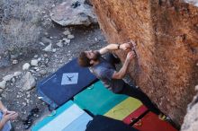 Bouldering in Hueco Tanks on 02/14/2020 with Blue Lizard Climbing and Yoga

Filename: SRM_20200214_1541100.jpg
Aperture: f/4.5
Shutter Speed: 1/250
Body: Canon EOS-1D Mark II
Lens: Canon EF 16-35mm f/2.8 L