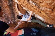 Bouldering in Hueco Tanks on 02/14/2020 with Blue Lizard Climbing and Yoga

Filename: SRM_20200214_1545030.jpg
Aperture: f/3.5
Shutter Speed: 1/250
Body: Canon EOS-1D Mark II
Lens: Canon EF 16-35mm f/2.8 L