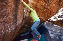 Bouldering in Hueco Tanks on 02/14/2020 with Blue Lizard Climbing and Yoga

Filename: SRM_20200214_1553530.jpg
Aperture: f/4.0
Shutter Speed: 1/250
Body: Canon EOS-1D Mark II
Lens: Canon EF 16-35mm f/2.8 L