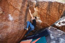 Bouldering in Hueco Tanks on 02/14/2020 with Blue Lizard Climbing and Yoga

Filename: SRM_20200214_1558090.jpg
Aperture: f/4.0
Shutter Speed: 1/250
Body: Canon EOS-1D Mark II
Lens: Canon EF 16-35mm f/2.8 L