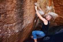 Bouldering in Hueco Tanks on 02/14/2020 with Blue Lizard Climbing and Yoga

Filename: SRM_20200214_1601210.jpg
Aperture: f/3.5
Shutter Speed: 1/250
Body: Canon EOS-1D Mark II
Lens: Canon EF 16-35mm f/2.8 L