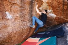 Bouldering in Hueco Tanks on 02/14/2020 with Blue Lizard Climbing and Yoga

Filename: SRM_20200214_1602170.jpg
Aperture: f/3.5
Shutter Speed: 1/250
Body: Canon EOS-1D Mark II
Lens: Canon EF 16-35mm f/2.8 L