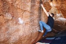 Bouldering in Hueco Tanks on 02/14/2020 with Blue Lizard Climbing and Yoga

Filename: SRM_20200214_1602190.jpg
Aperture: f/3.2
Shutter Speed: 1/250
Body: Canon EOS-1D Mark II
Lens: Canon EF 16-35mm f/2.8 L