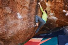 Bouldering in Hueco Tanks on 02/14/2020 with Blue Lizard Climbing and Yoga

Filename: SRM_20200214_1603530.jpg
Aperture: f/4.0
Shutter Speed: 1/250
Body: Canon EOS-1D Mark II
Lens: Canon EF 16-35mm f/2.8 L