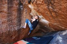 Bouldering in Hueco Tanks on 02/14/2020 with Blue Lizard Climbing and Yoga

Filename: SRM_20200214_1612280.jpg
Aperture: f/3.2
Shutter Speed: 1/250
Body: Canon EOS-1D Mark II
Lens: Canon EF 16-35mm f/2.8 L