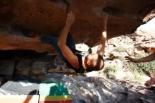 Bouldering in Hueco Tanks on 02/14/2020 with Blue Lizard Climbing and Yoga

Filename: SRM_20200214_1644140.jpg
Aperture: f/9.0
Shutter Speed: 1/250
Body: Canon EOS-1D Mark II
Lens: Canon EF 16-35mm f/2.8 L