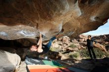 Bouldering in Hueco Tanks on 02/14/2020 with Blue Lizard Climbing and Yoga

Filename: SRM_20200214_1649470.jpg
Aperture: f/8.0
Shutter Speed: 1/250
Body: Canon EOS-1D Mark II
Lens: Canon EF 16-35mm f/2.8 L