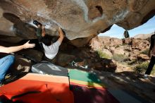 Bouldering in Hueco Tanks on 02/14/2020 with Blue Lizard Climbing and Yoga

Filename: SRM_20200214_1653030.jpg
Aperture: f/8.0
Shutter Speed: 1/250
Body: Canon EOS-1D Mark II
Lens: Canon EF 16-35mm f/2.8 L