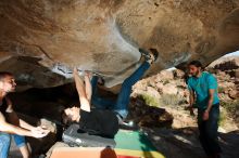 Bouldering in Hueco Tanks on 02/14/2020 with Blue Lizard Climbing and Yoga

Filename: SRM_20200214_1654450.jpg
Aperture: f/8.0
Shutter Speed: 1/250
Body: Canon EOS-1D Mark II
Lens: Canon EF 16-35mm f/2.8 L