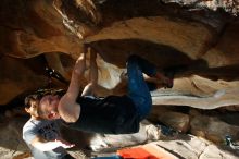Bouldering in Hueco Tanks on 02/14/2020 with Blue Lizard Climbing and Yoga

Filename: SRM_20200214_1658000.jpg
Aperture: f/8.0
Shutter Speed: 1/250
Body: Canon EOS-1D Mark II
Lens: Canon EF 16-35mm f/2.8 L