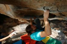 Bouldering in Hueco Tanks on 02/14/2020 with Blue Lizard Climbing and Yoga

Filename: SRM_20200214_1703550.jpg
Aperture: f/8.0
Shutter Speed: 1/250
Body: Canon EOS-1D Mark II
Lens: Canon EF 16-35mm f/2.8 L