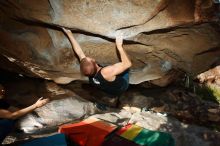 Bouldering in Hueco Tanks on 02/14/2020 with Blue Lizard Climbing and Yoga

Filename: SRM_20200214_1704470.jpg
Aperture: f/8.0
Shutter Speed: 1/250
Body: Canon EOS-1D Mark II
Lens: Canon EF 16-35mm f/2.8 L