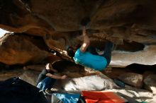 Bouldering in Hueco Tanks on 02/14/2020 with Blue Lizard Climbing and Yoga

Filename: SRM_20200214_1711190.jpg
Aperture: f/8.0
Shutter Speed: 1/320
Body: Canon EOS-1D Mark II
Lens: Canon EF 16-35mm f/2.8 L