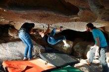 Bouldering in Hueco Tanks on 02/14/2020 with Blue Lizard Climbing and Yoga

Filename: SRM_20200214_1723150.jpg
Aperture: f/8.0
Shutter Speed: 1/250
Body: Canon EOS-1D Mark II
Lens: Canon EF 16-35mm f/2.8 L